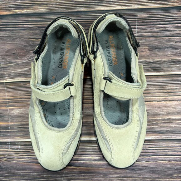 Allrounder by Mephisto Niro Mary Jane Strap Shoes Beige - Picture 7 of 8